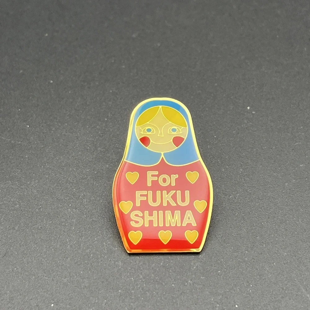 For Fukushima Japan Russian Nesting Doll Charity Lapel Hat Pin